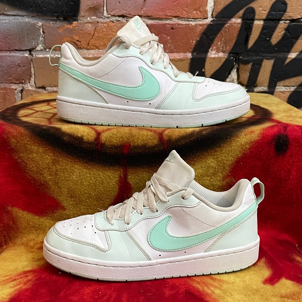 NIKE-youth COURT BOROUGH LOW RECRAFT (GS) ‘MINT FOAM’ lace-up running shoes